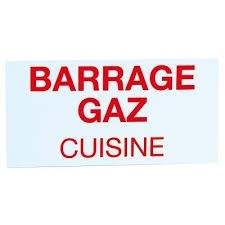 image Etiquette barrage gaz cuisine